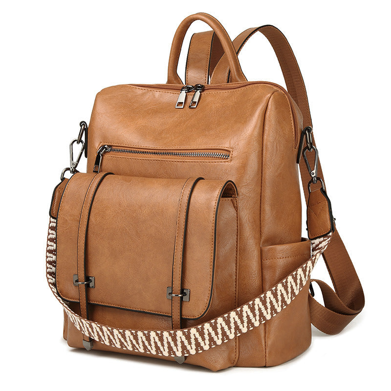 retro womens backpack high grade soft leather