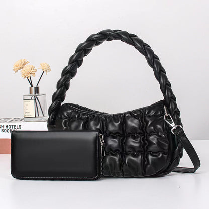 soft leather bag womens crossbody portable cloud bag