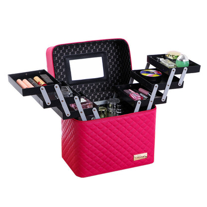 new four open cosmetic case portable cosmetic storage bag