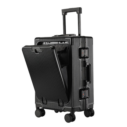 trolley aluminum frame large capacity front opening luggage