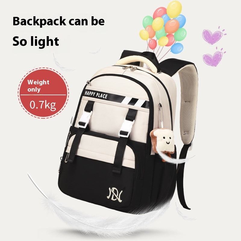 minimalist preppy style stain resistant schoolbag