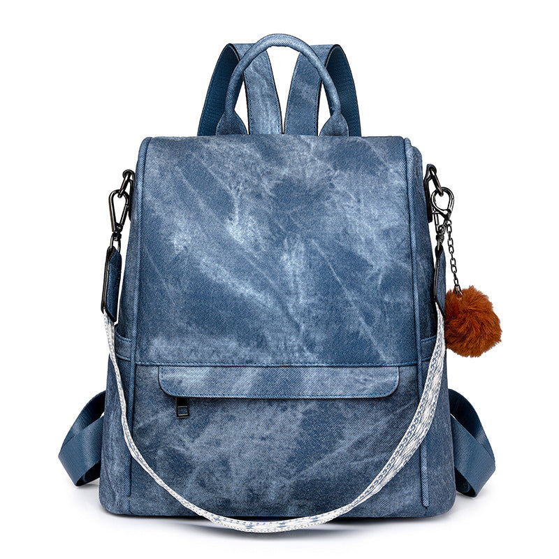 female daily versatile casual pu backpack