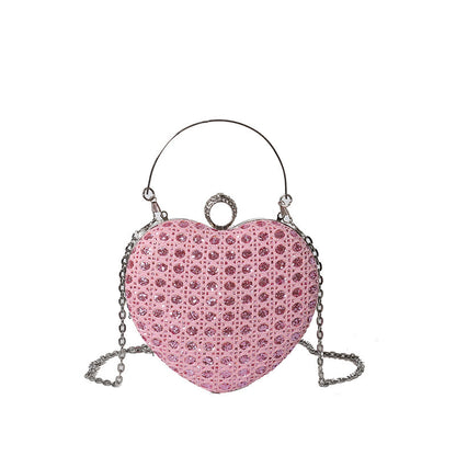 Women's Chain Bag High-grade Messenger Bag Heart Shape