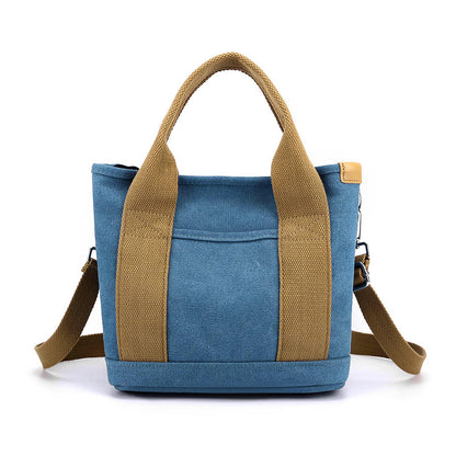 trendy all match simple fashion korean style large capacity commute leisure canvas bag