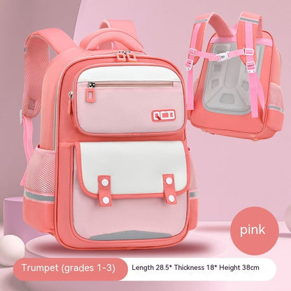 primary school student schoolbag lightweight spine protective burden reduction large capacity