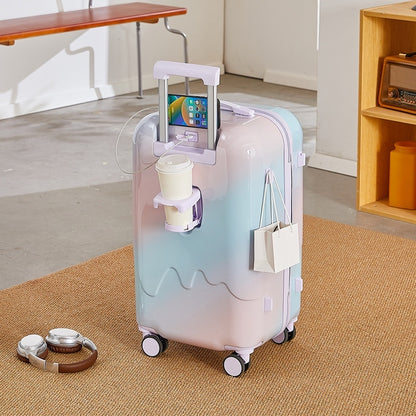 Gradient Luggage Explosion Female Good-looking Traveling Trolley Case Boarding Bag Password Suitcase
