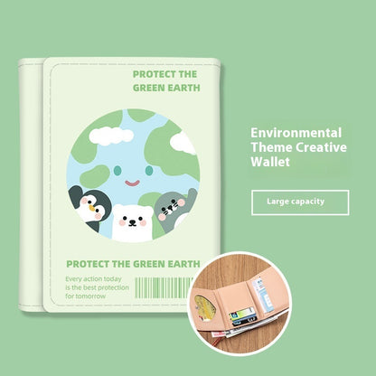 cartoon wallet cute original design multiple card slots female