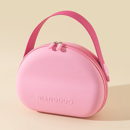 Dopamine-color Shell-shape Cosmetic Bag Multi-purpose Handbags For Women Cosmetics Portable Outing Anti-fall And Dirt-resistant Storage Bags