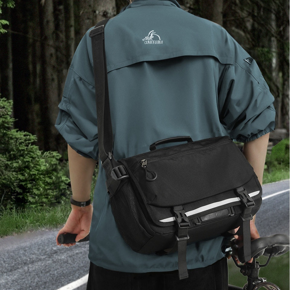 mens one shoulder crossbody functional chest bag