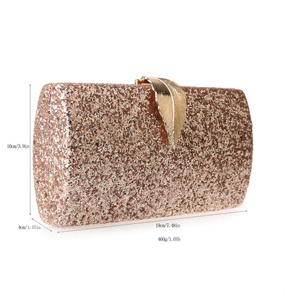 sequined dinner bag fashion simple clutch long small square bag dress bridal bag party wedding