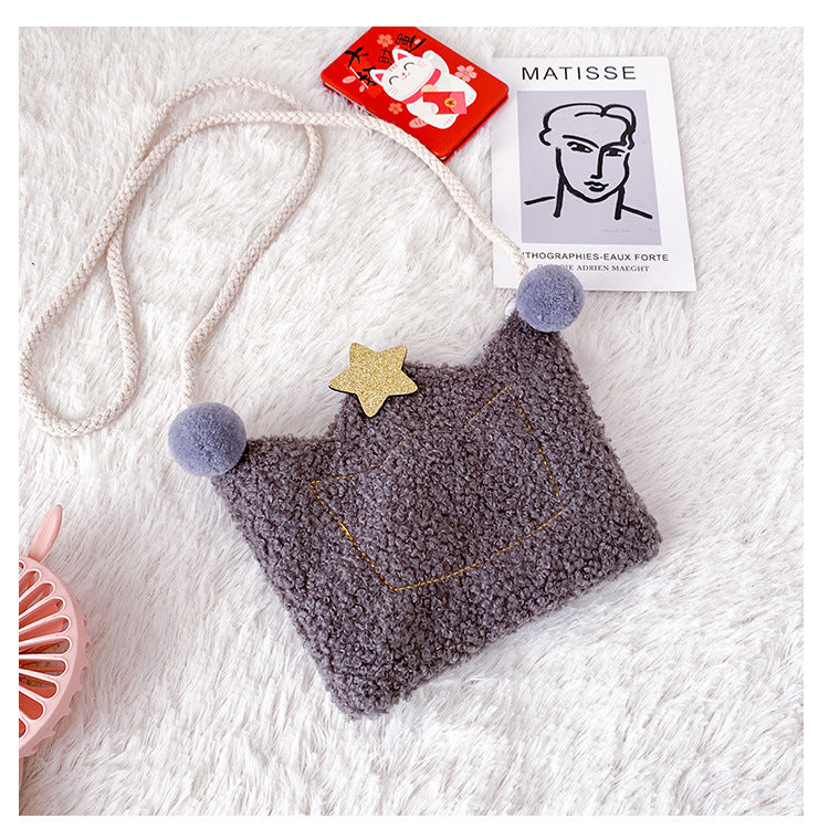 Small Wool Velvet Bag Female  Japanese  Cute Girl Portable  Small Satchel