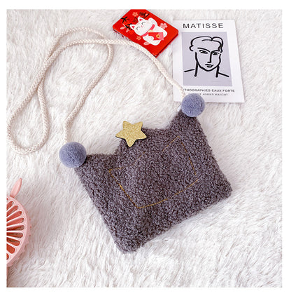 Small Wool Velvet Bag Female  Japanese  Cute Girl Portable  Small Satchel