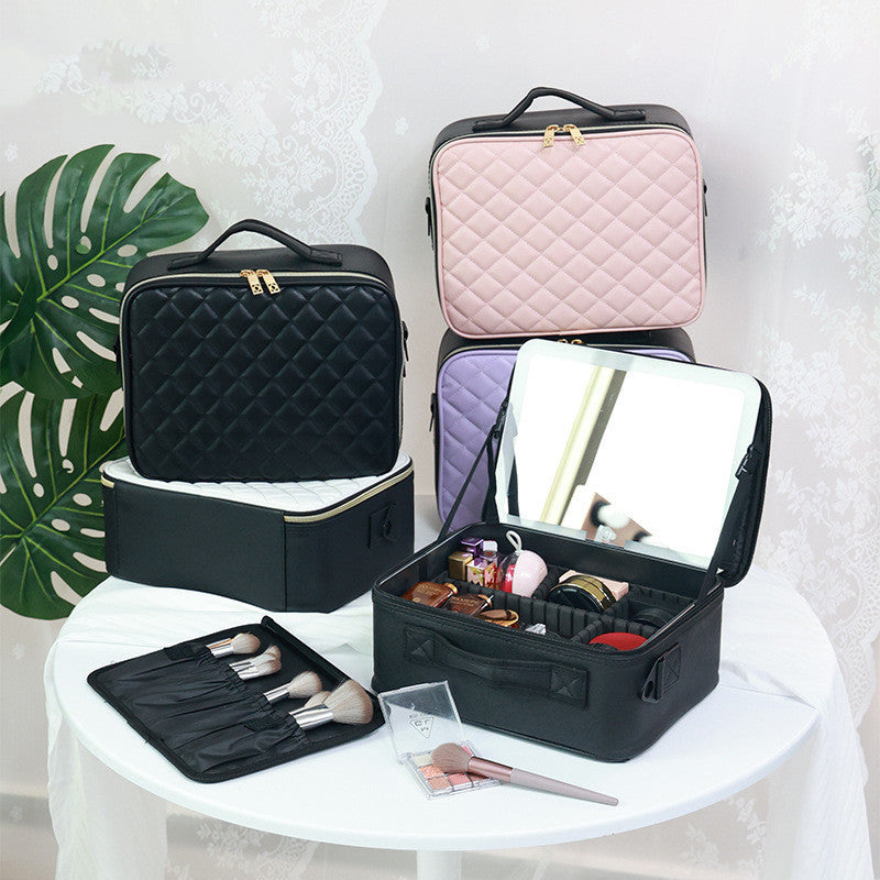 portable large capacity professional portable cosmetic bag