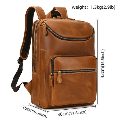 leather backpack vintage backpack mens cowhide