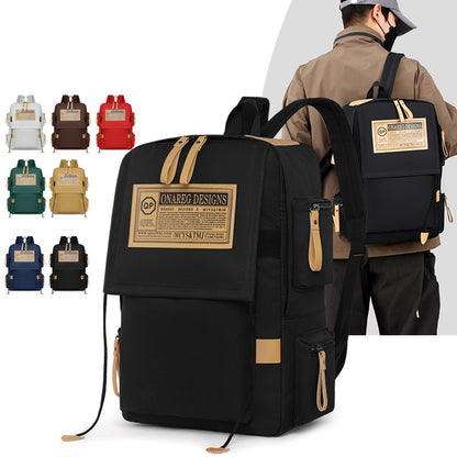 ins fashion backpack men multi pocket large capacity travel computer bag women junior high school students schoolbag