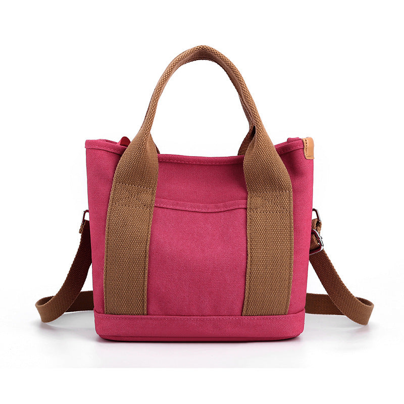 trendy all match simple fashion korean style large capacity commute leisure canvas bag
