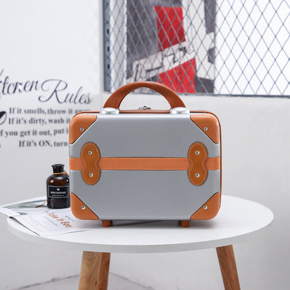 retro suitcase short travel suitcase cute lady