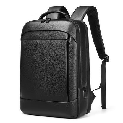 new business commute leather backpack men