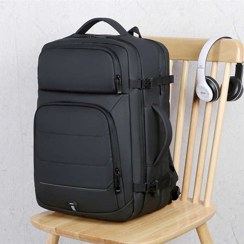 fashion student large capacity expandable travel backpack