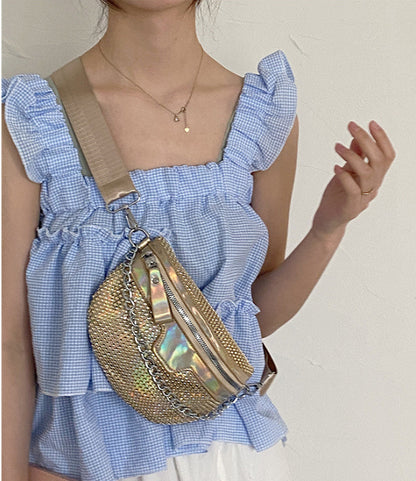 all matching light diamond fashion shoulder messenger bag