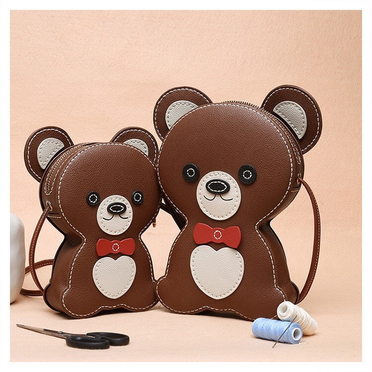 Material Mini Cute Homemade Woven DIY Bear Bag