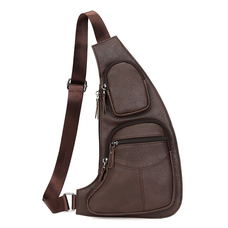 mens casual chest bag anti theft shoulder outdoor