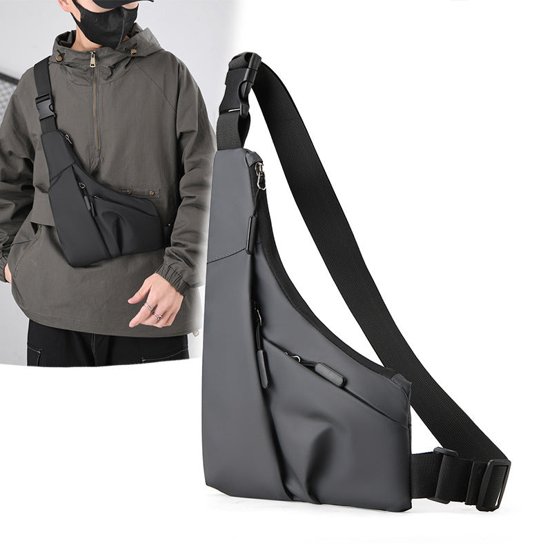 close fitting triangle bag casual derm mens crossbody casual chest bag