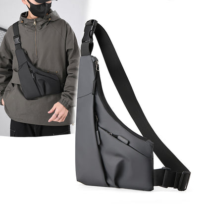 close fitting triangle bag casual derm mens crossbody casual chest bag