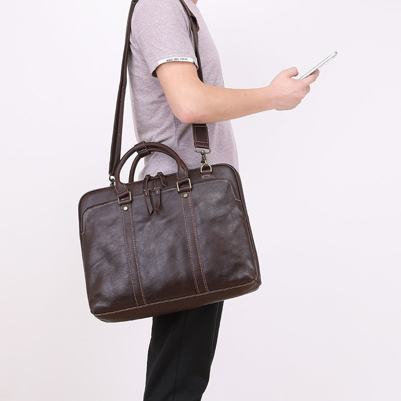 mens handbag leather briefcase shoulder crossbody
