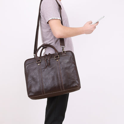 mens handbag leather briefcase shoulder crossbody