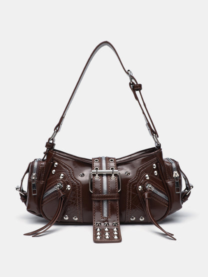 Motorcycle Punk Rivet Retro Womens Crossbody Bag