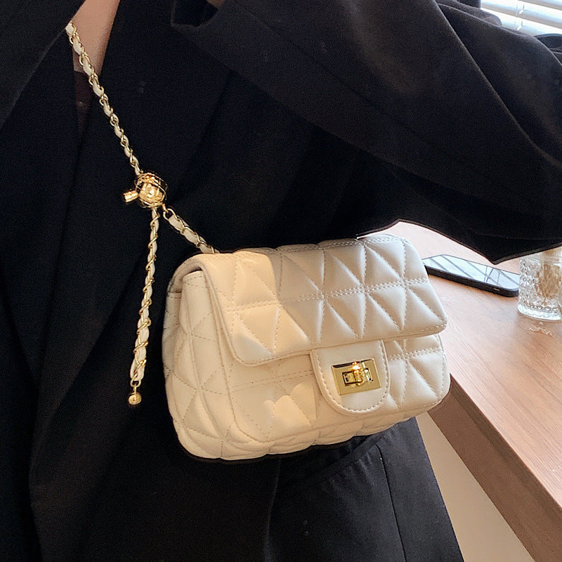 high grade diamond pattern chain bag womens simple all match