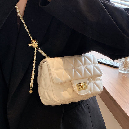 high grade diamond pattern chain bag womens simple all match