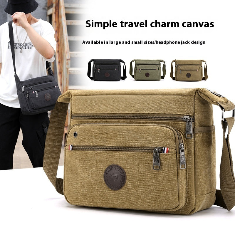 new canvas mens shoulder messenger bag