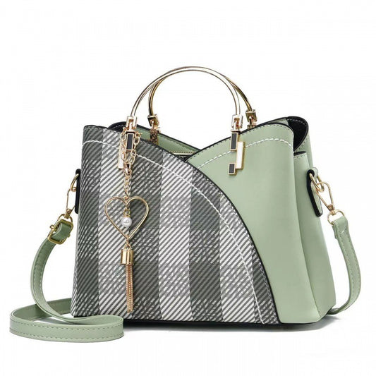 womens contrast color large capacity handbag