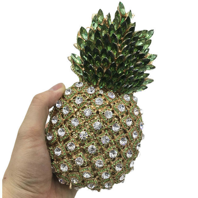 pineapple rhinestone banquet clutch