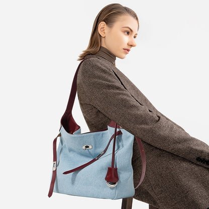 top-layer-cowhide-with-denim-fashion-all-match-large-capacity-shoulder-tote-bag