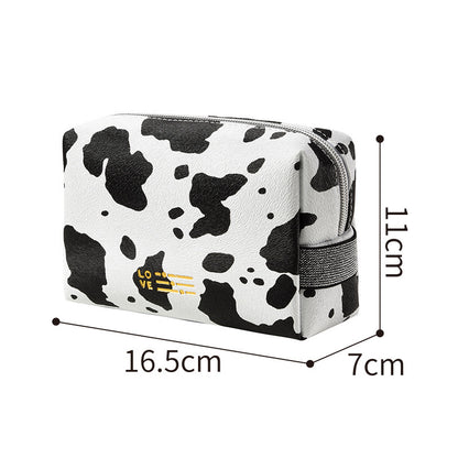 portable simplicity cosmetic bag cows pattern