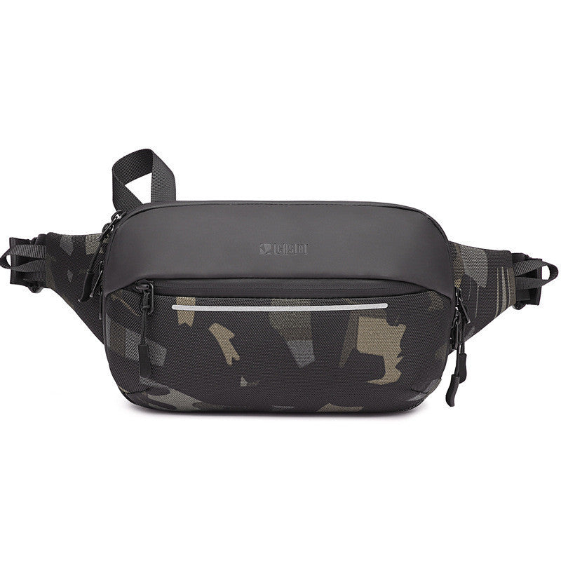 mens waist bag korean version functional multi function expandable messenger