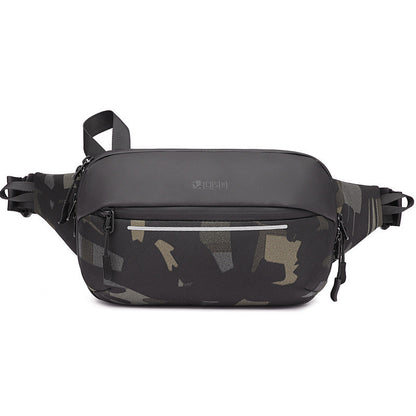 mens waist bag korean version functional multi function expandable messenger
