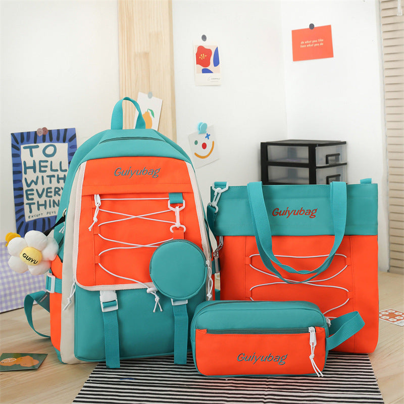 3 piece school bag student backpack