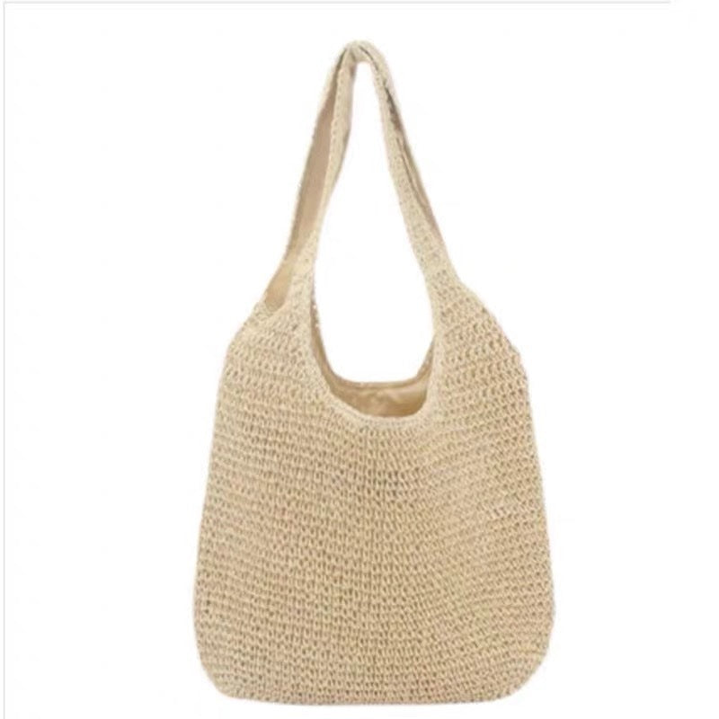 straw bag womens seaside vacation beach shoulder bag