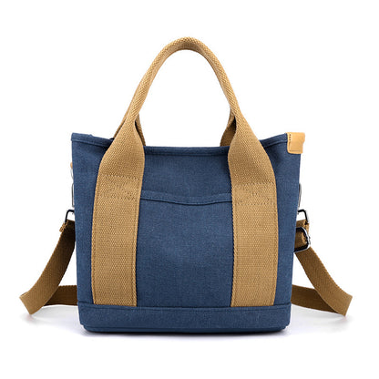 trendy all match simple fashion korean style large capacity commute leisure canvas bag