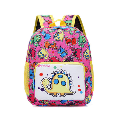 cartoon student schoolbag dinosaur nylon print childrens shoulders