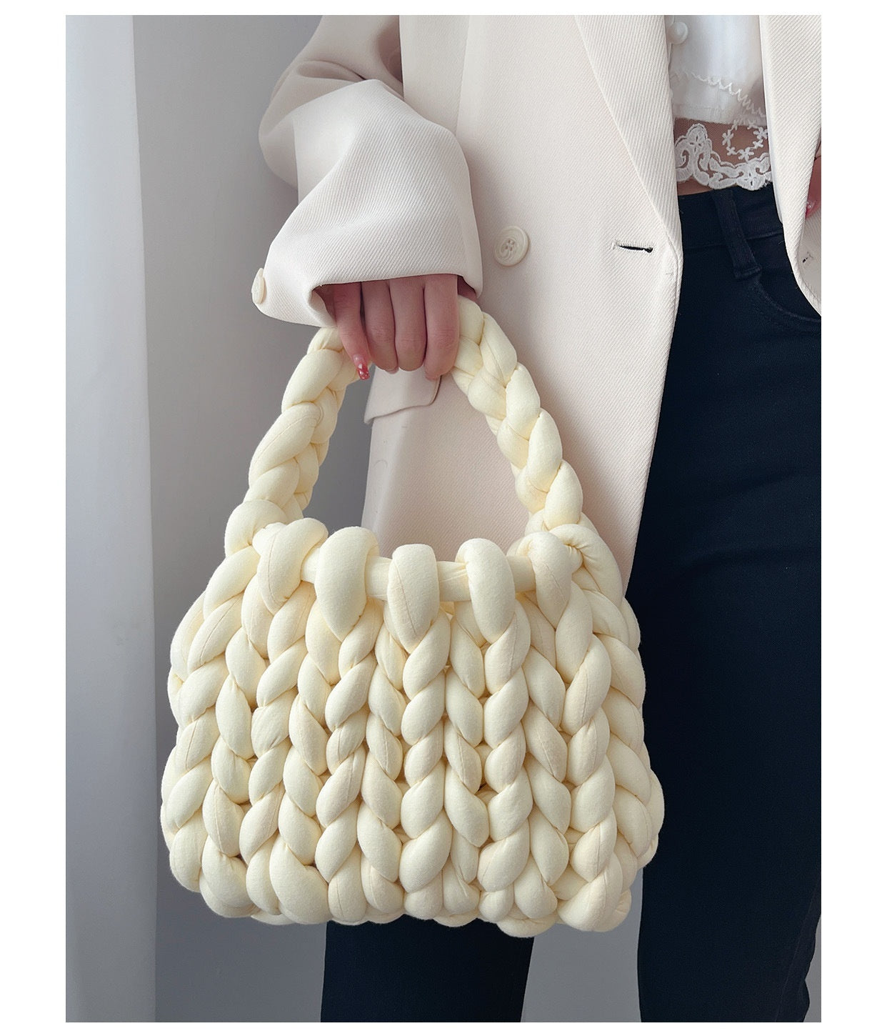 diy hand woven bag women