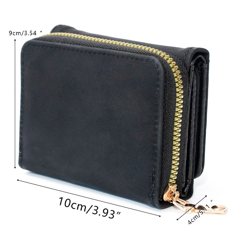 womens simple fashion personality frosted wallet