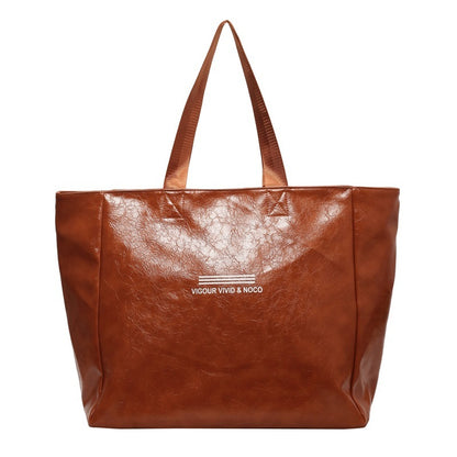 large capacity tote bag women fashion versatile solid shoulder bags waterproof designer luxury handbag trend personalized travel bag