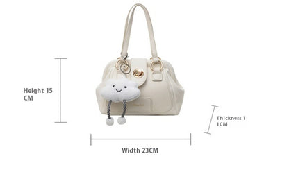 large capacity womens fashion solid color single shoulder bag