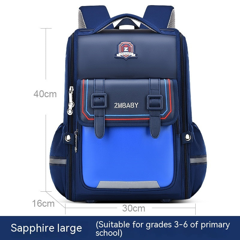 one piece open spine protection childrens schoolbag lightweight