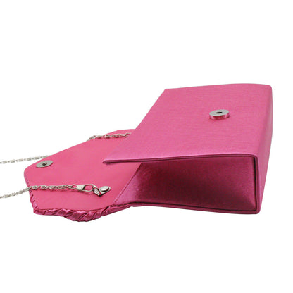 satin hot drilling with cover dinner bag european and american clutch chain cross shoulder bag